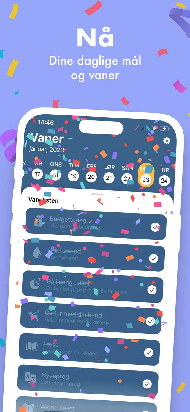 Din samling af vaner — Habitbybit