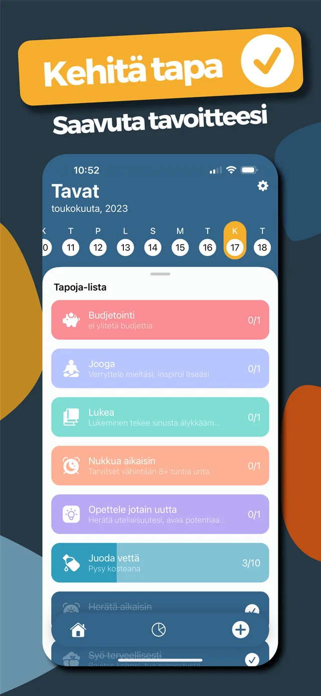 Seuraa päivittäisiä tottumuksiasi — Habitbybit