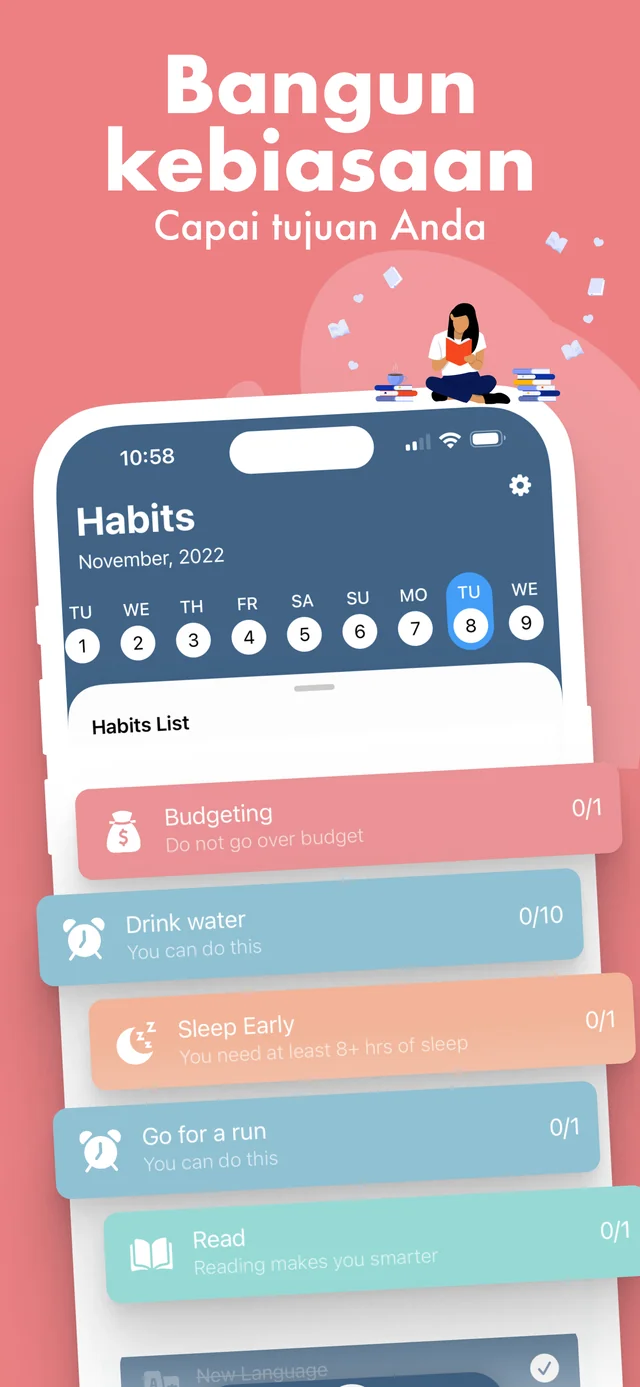 Lacak kebiasaan harian Anda — Habitbybit