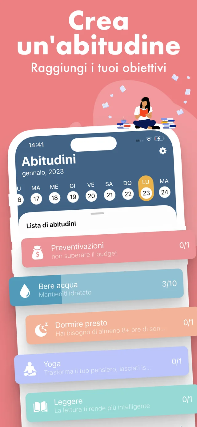 Monitora le tue abitudini quotidiane — Habitbybit