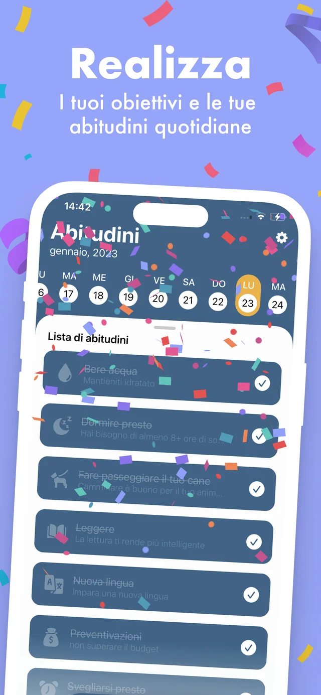 La tua raccolta di abitudini — Habitbybit