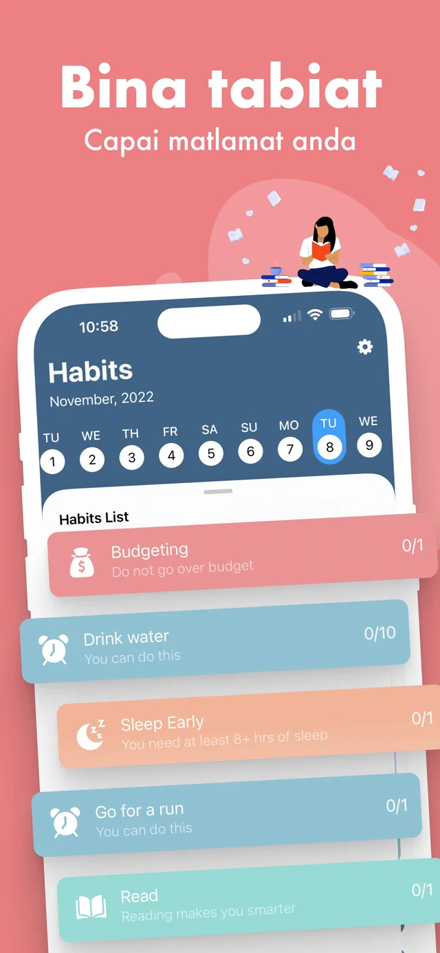 Jejak tabiat harian anda — Habitbybit