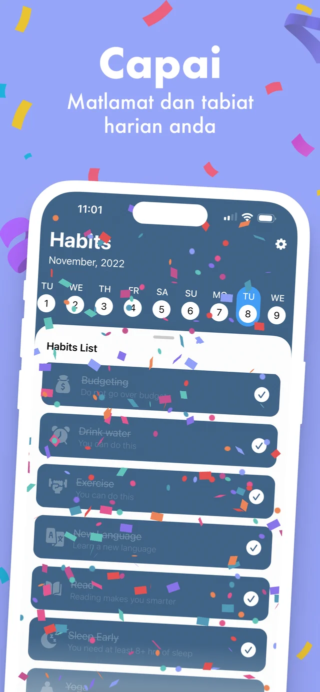 Koleksi tabiat anda — Habitbybit